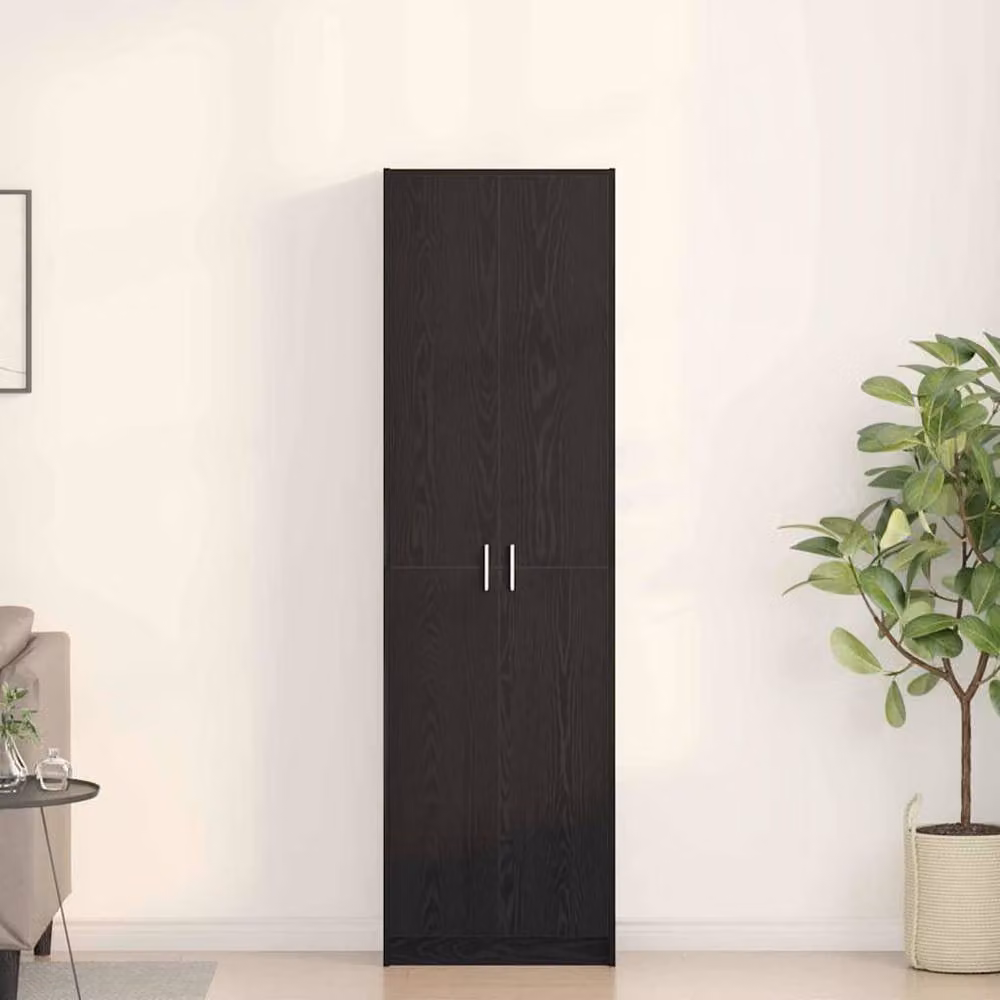Berkfield Home Black Oak Wardrobe, W/D/H: 55 x 25 x 189 cm – 2