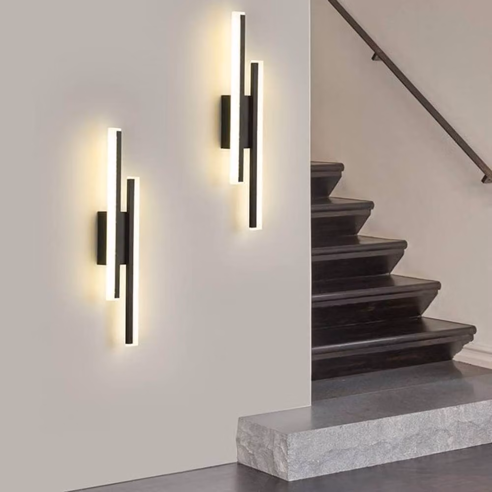 Goeco Modern Black LED Wall Light with 3 Colour Temperatures and Up/Down Lighting – 2