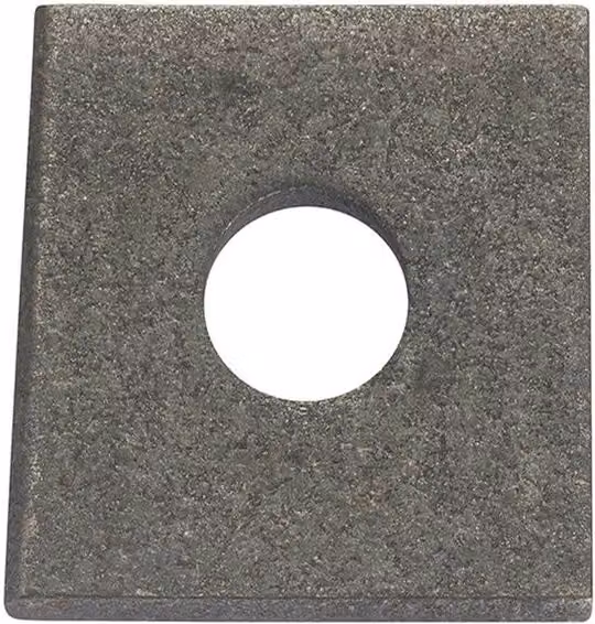 Unifix Galvanised Steel Square Plate Round Hole Washers, Grey, Box of 100