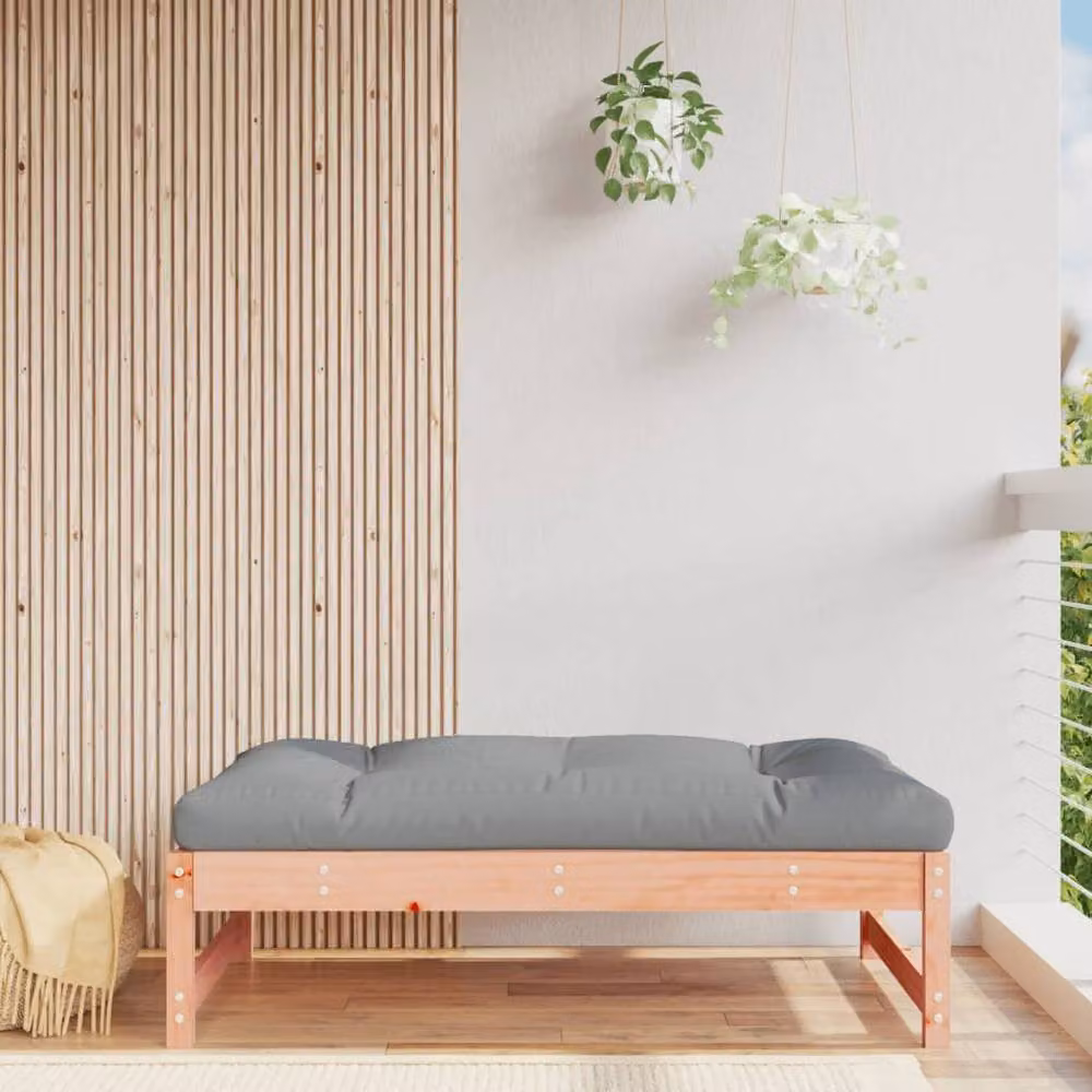 Berkfield Home Garden Footstool in Light Tan Solid Douglas Wood W: 120 cm, D: 80 cm – 2