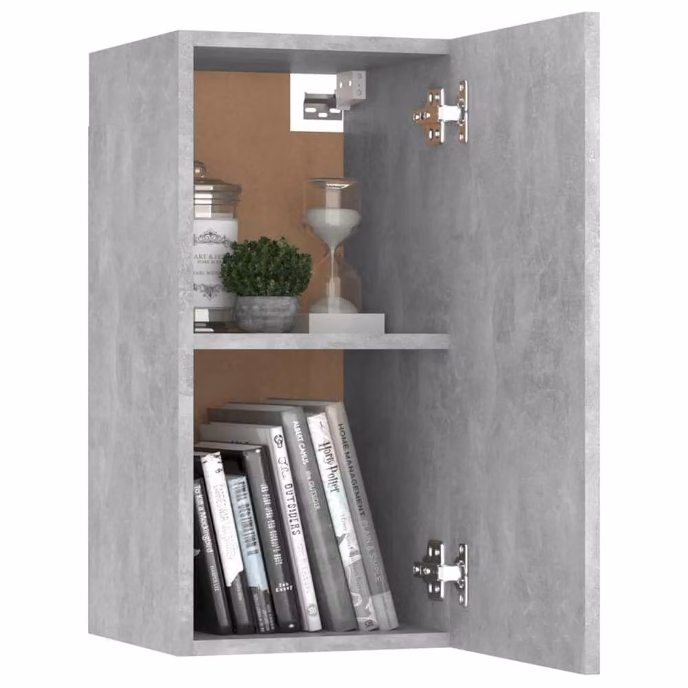 Berkfield Home 8 Piece Modern TV Cabinet Set in Concrete Grey MDF – 3