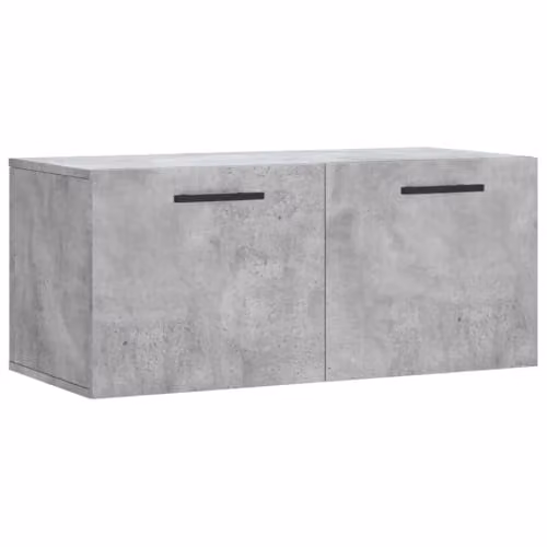 vidaXL Wall Cabinet in Concrete Grey, W/D/H: 80 x 36.5 x 35 cm