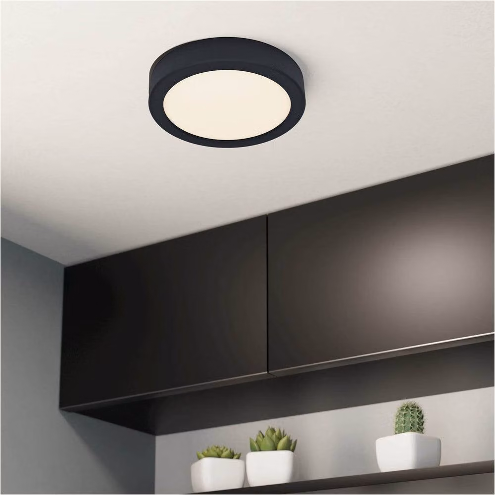 Loops 2 Pack Black Minimalist LED Ceiling Lights with Bulbs Included – 3