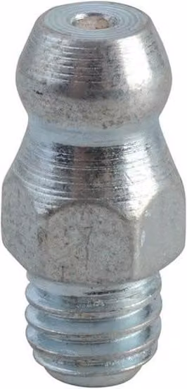 Lumatic Straight Hydraulic Nipples in Bright Silver Zinc Steel
