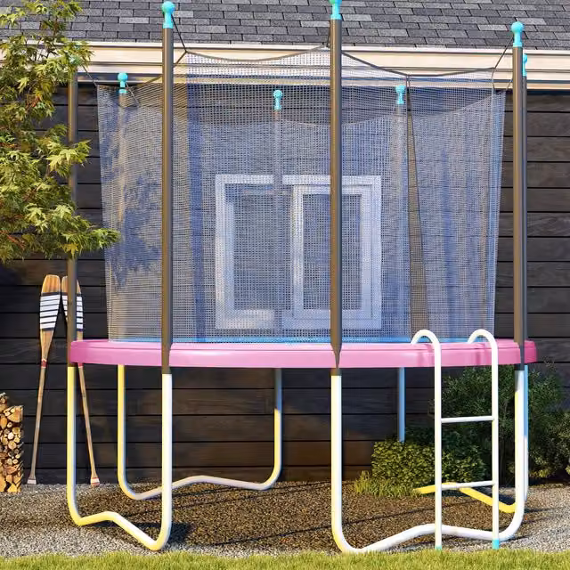 SPORTNOW Waterproof Trampoline Spring Cover in Pink, 8 ft (244 cm)
