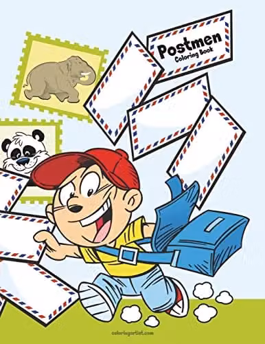 Postmen Coloring Book 1: Volume 1 Multicolour Childrens Paper Coloring Book
