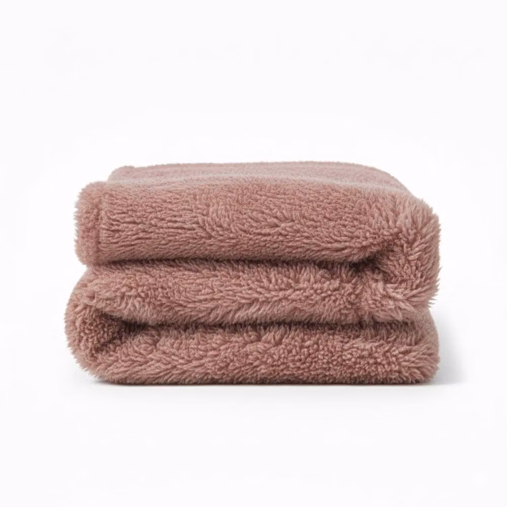 Snug City Extra Fluffy Plush Throw Blanket in Light Pink, W/D/H: 150 x 200 cm – 2