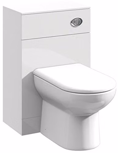 Nuie White Wall Mounted WC Unit W: 50.0 cm, D: 30.0 cm, H: 76.6 cm – 1