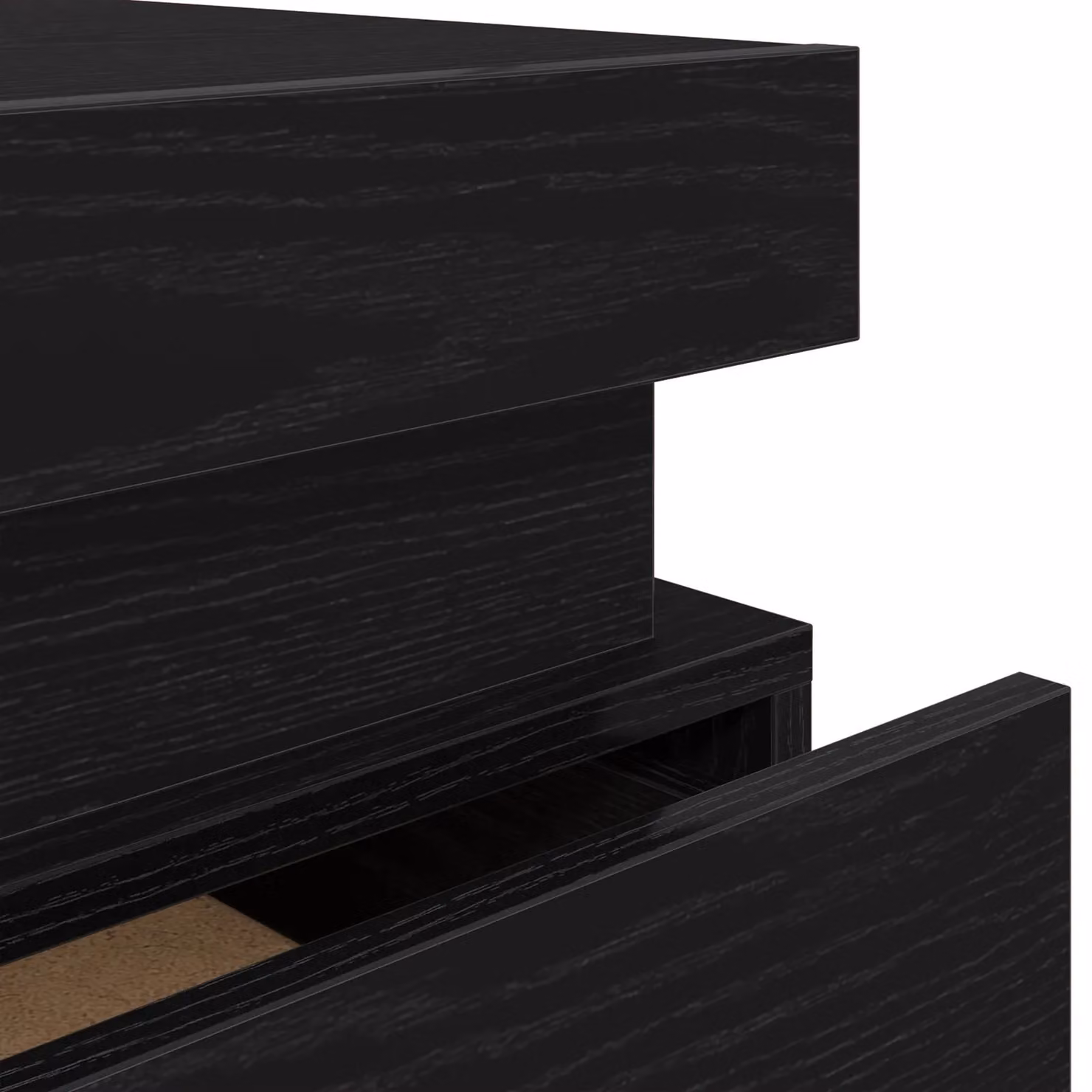 Berkfield Home Set of 2 Black Oak Bedside Cabinets with Integrated LED Lights W/D/H: 35 x 39 x 55 cm – 6