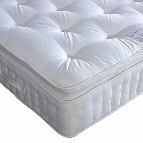 Bedmaster Signature Pillow Top 2000 Pocket Sprung Natural Mattress, White, W/D/H: 120 x 200 x 33 cm (Small Double)