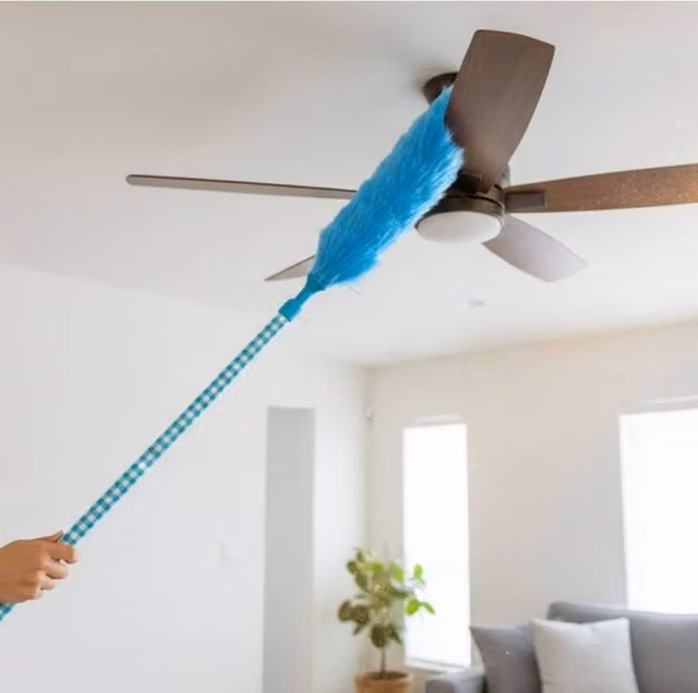 Bedsland DL Static Microfibre Duster with Telescopic Handle, Available in Blue or Multicolour, W: 1 m, H: 0.5 m – 1