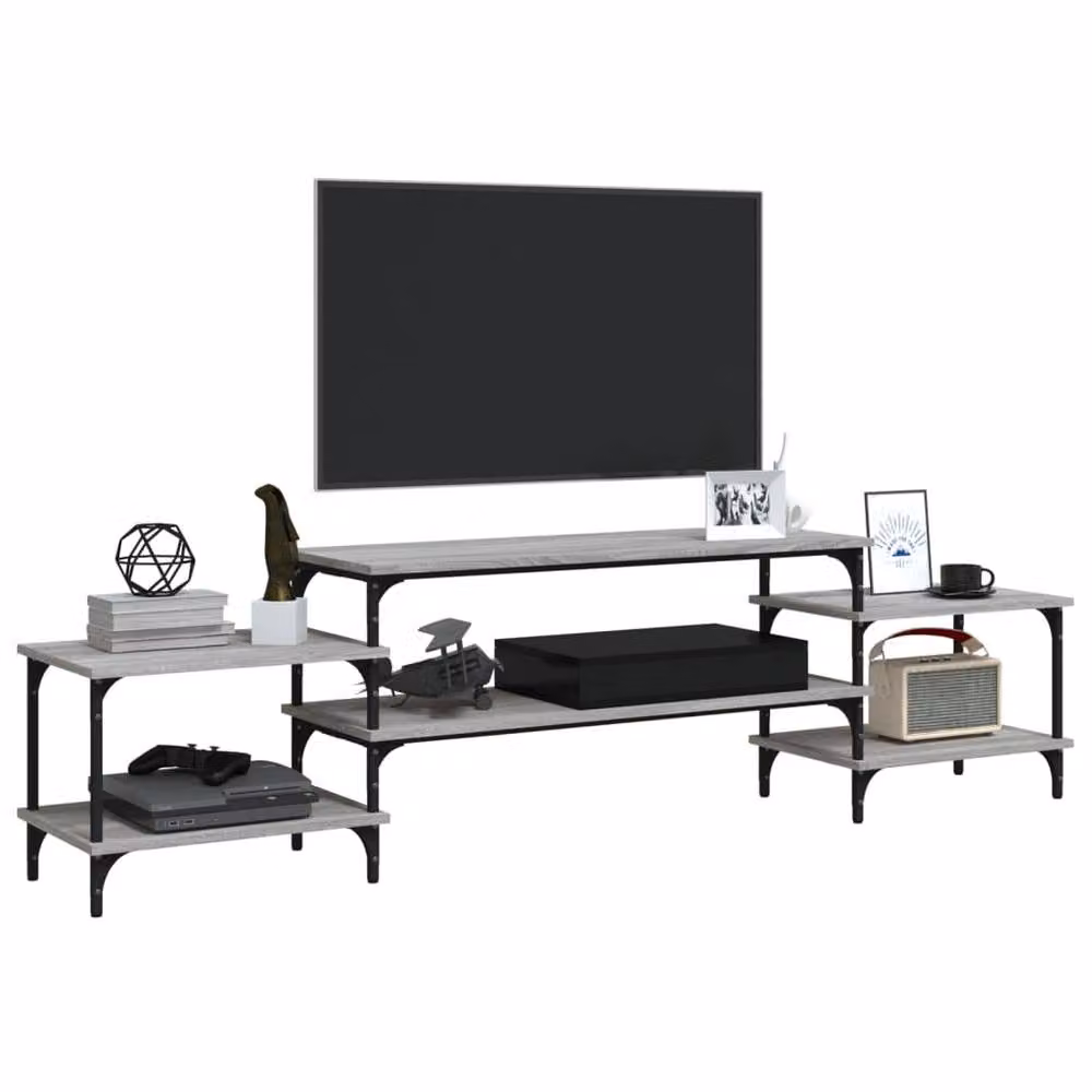 Berkfield Home Grey Sonoma TV Cabinet in Engineered Wood, W/D/H: 197 x 35 x 52 cm – 3