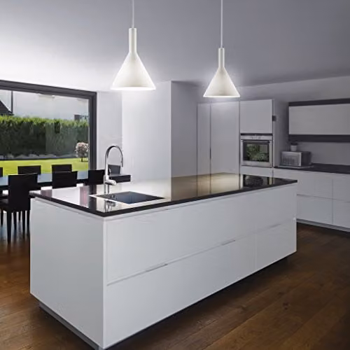 Ideal Lux Cocktail SB3 Small White Glass Cone Suspension Pendant Light