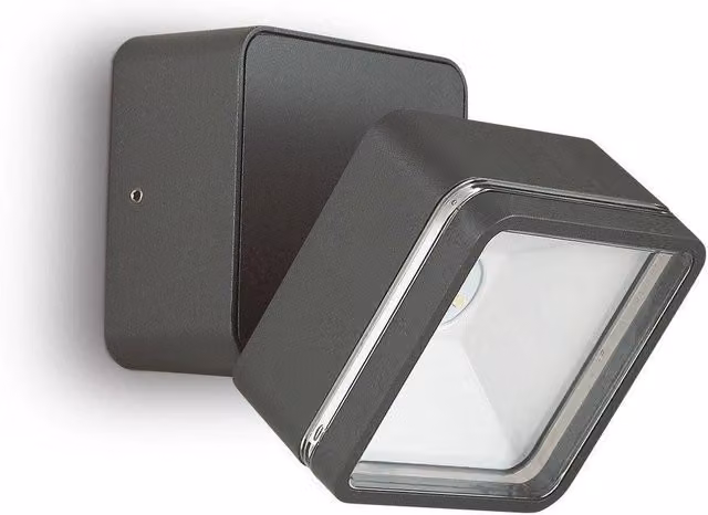Netlighting Omega Square Single Adjustable Wall Spotlight in Anthracite and Black, IP54, 4000K – 2