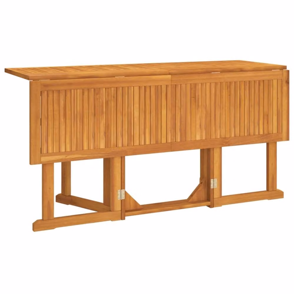 Berkfield Home Folding Butterfly Garden Table in Brown Solid Teak Wood, W/D/H: 150 x 90 x 75 cm – 2