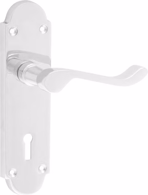 Hiatt Brora Door Handle with Lock in Chrome