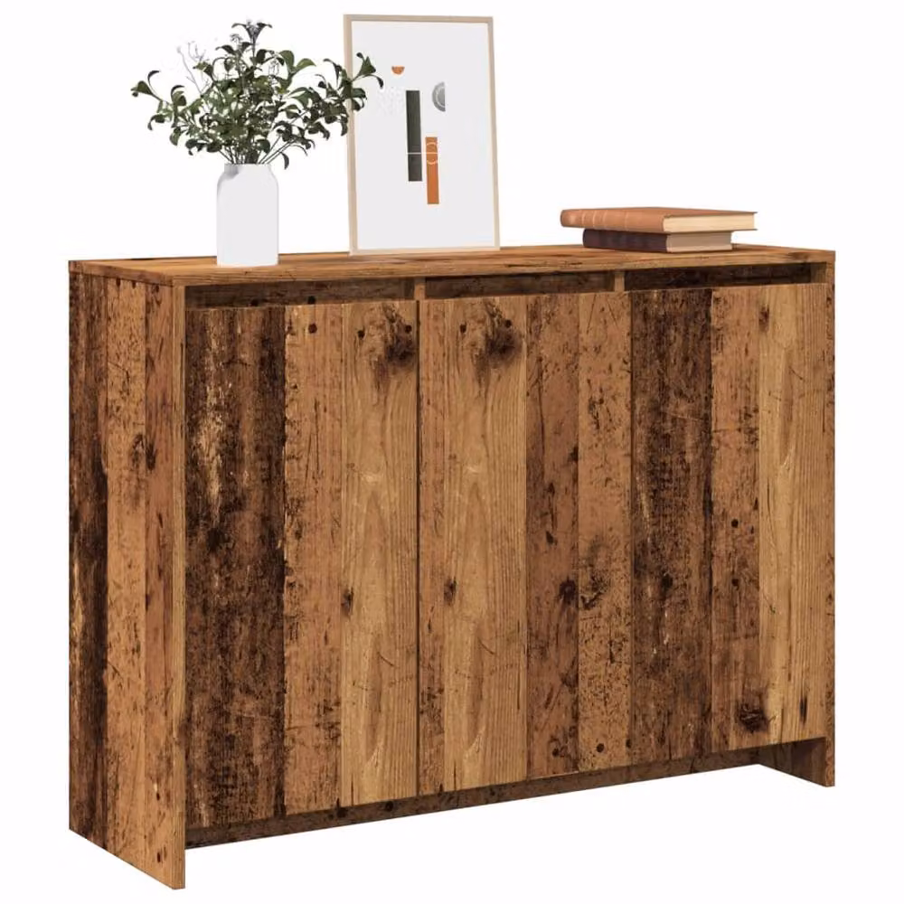 Berkfield Home Rustic Old Wood Sideboard in Brown, W/D/H: 102 x 33 x 75 cm – 2