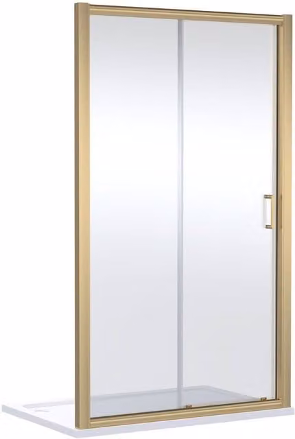 Balterley Ellenhall 8mm Glass Reversible Sliding Shower Door, Black, Width: 120 cm