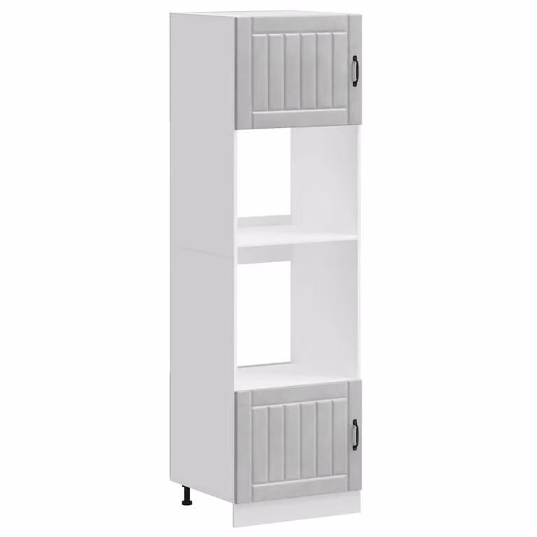 Berkfield Home Kalmar Appliance Housing Unit Set of 2 in Concrete Grey Matt Engineered Wood