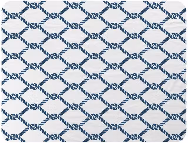 Benjamin Tate Design Geometric Fleece Blanket in Blue and Sand, W/D/H: 120 x 150 cm – 2