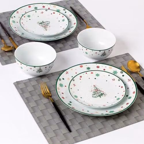 Waterside 12 Piece Multicolour Floral Porcelain Dinner Set – 4