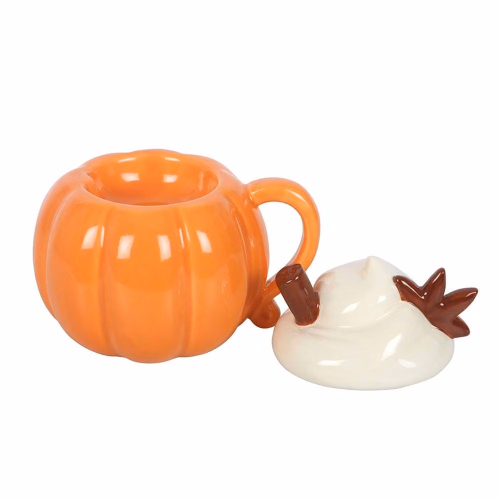 Something Different Orange Ceramic Pumpkin Oil Burner and Wax Melts Set – 2