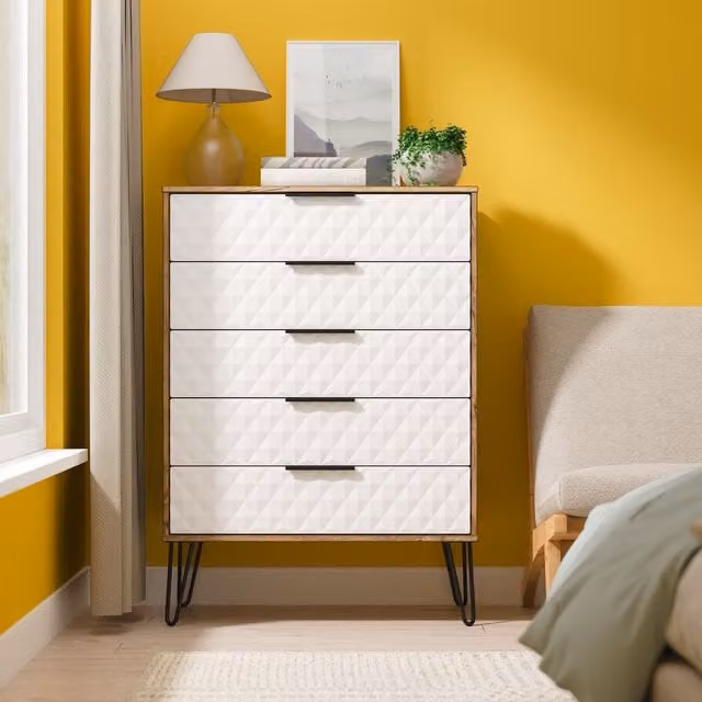 2 U Islay 5 Drawer Chest in White