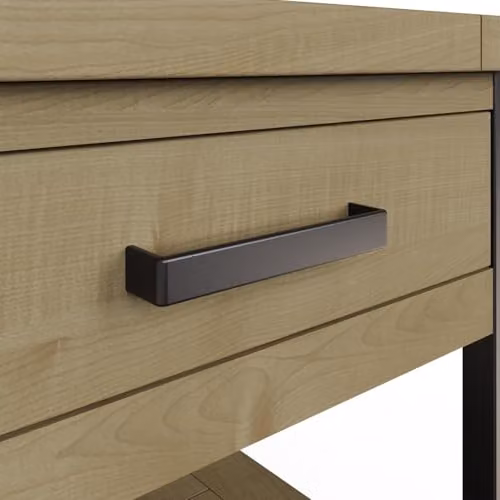 FWStyle Reclaimed Pine 1 Drawer Side Table in Driftwood Finish, W: 60 cm, D: 60 cm, H: 60 cm – 3