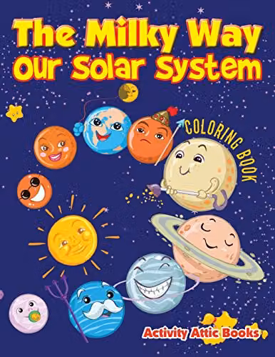 The Milky Way: Our Solar System colouring book by Activity Attic Books for adults
