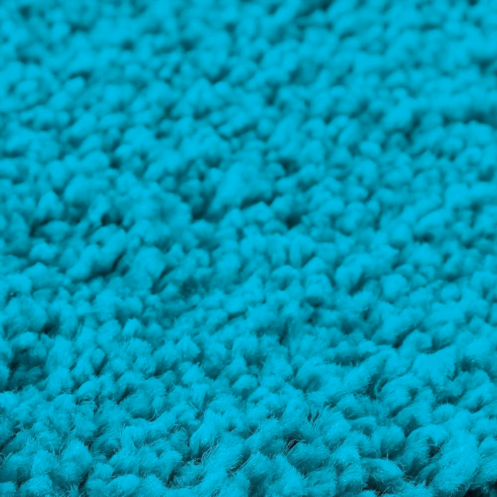 Berkfield Home Rectangular Non-Slip Microfibre Bath Mat in Turquoise, W: 70 cm, L: 120 cm – 2