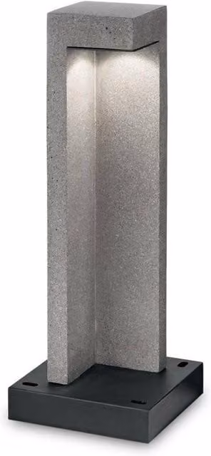 Netlighting Titano LED 1 Light Rectangular Bollard Light in Grey Granite with IP55 Rating