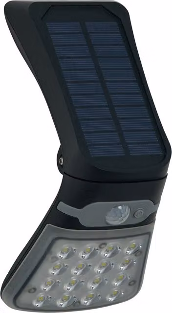 Litecraft Filip Solar LED Outdoor Flood Light with PIR and Dusk Sensor, Black