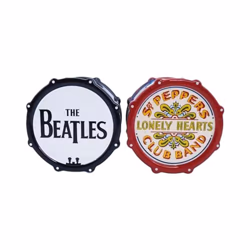 Half Moon Bay Beatles Sgt Pepper Drum Egg Cup Set in Red Ceramic – 1