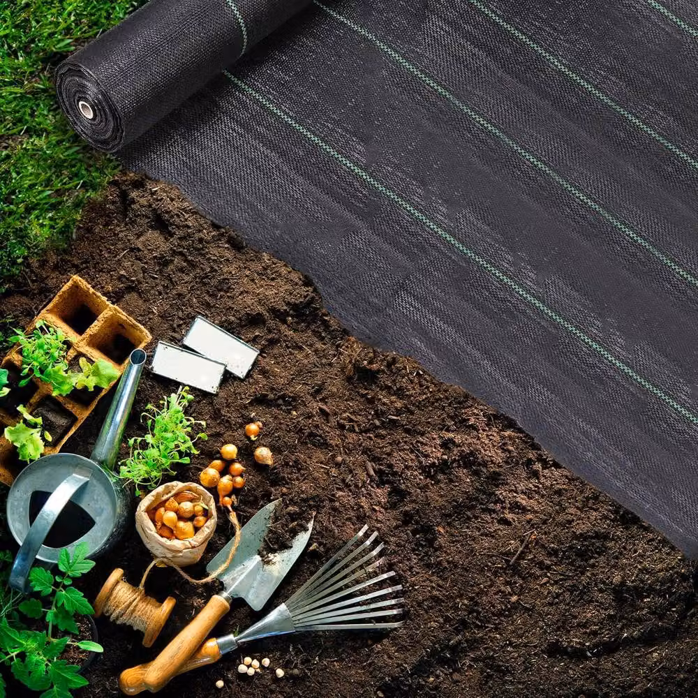 BARGAINS-GALORE Heavy Duty Weed Control Fabric Ground Cover Tarp, Black, W: 1 m, L: 25 m – 2