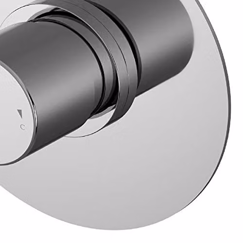 Nuie Binsey Modern Round Concealed Thermostatic Shower Temperature Control Valve, Chrome – 3