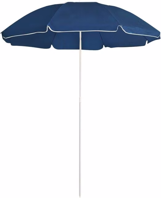 Berkfield Home Blue Polyester Outdoor Parasol with Steel Pole, Diameter: 180 cm – 1