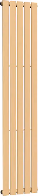 Lux Heat Flat Coloured Vertical Steel Radiator in Caramel Fudge, H: 180 cm, W: 35 cm