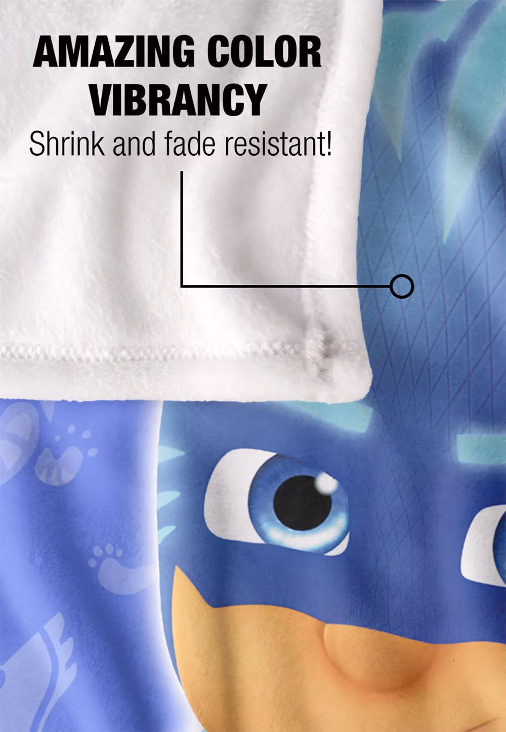 Hasbro PJ Masks Kids Catboy Silky Touch Blanket, White, W: 152 cm, D: 127 cm – 4