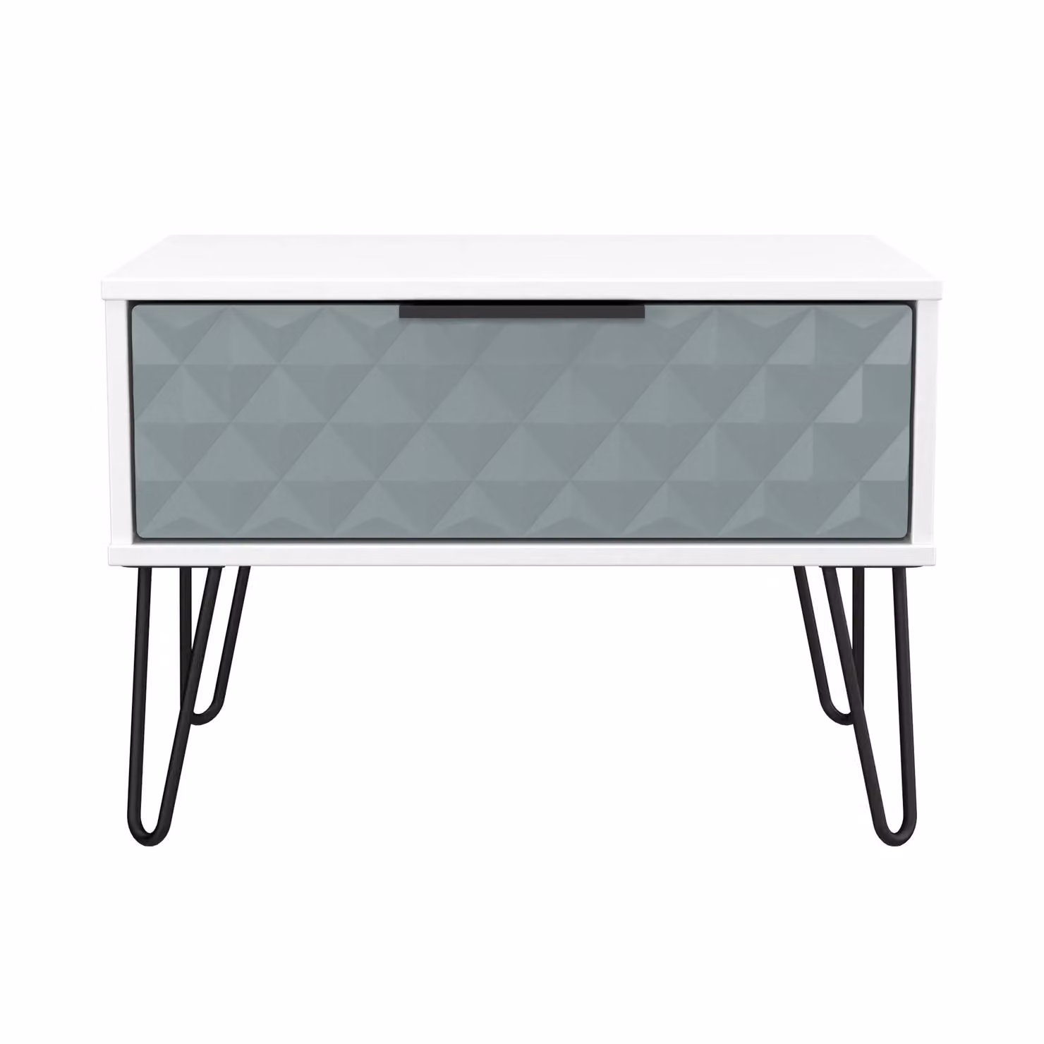 2 U Islay Wide Side Table with 1 Drawer in Duck Egg Blue, Ready Assembled – 2