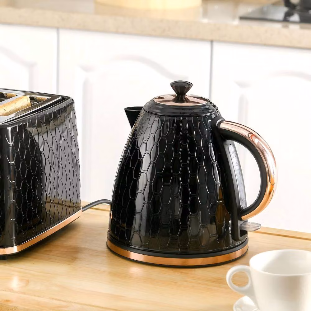 STILVORA 1.7 l Rapid Boil Glass Kettle with Boil-Dry Protection and Limescale Filter in Black – 2