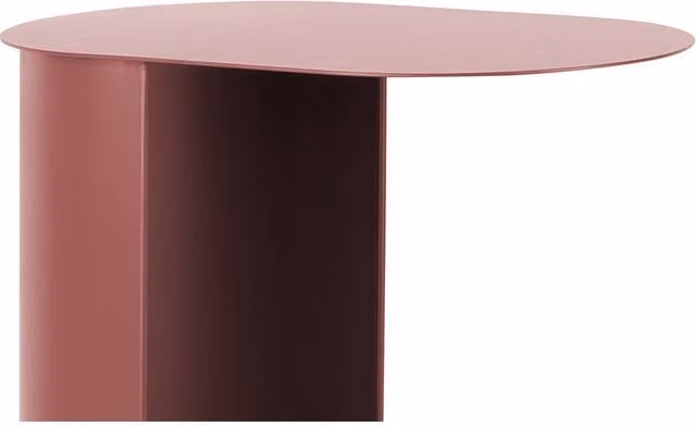 PRESENT TIME Leitmotiv Riqueza Oval Side Table Set in Burgundy Red – 1