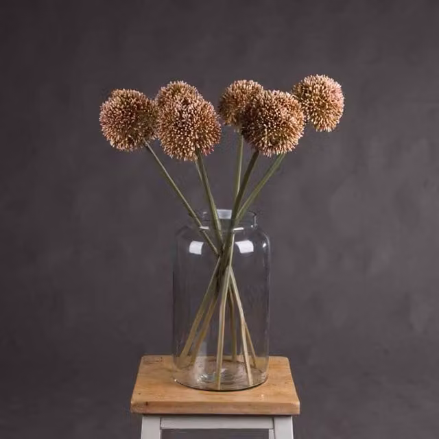 Lemon Pavilion Pink Allium Artificial Plastic Plant, W: 10 cm, D: 10 cm, H: 63 cm – 1