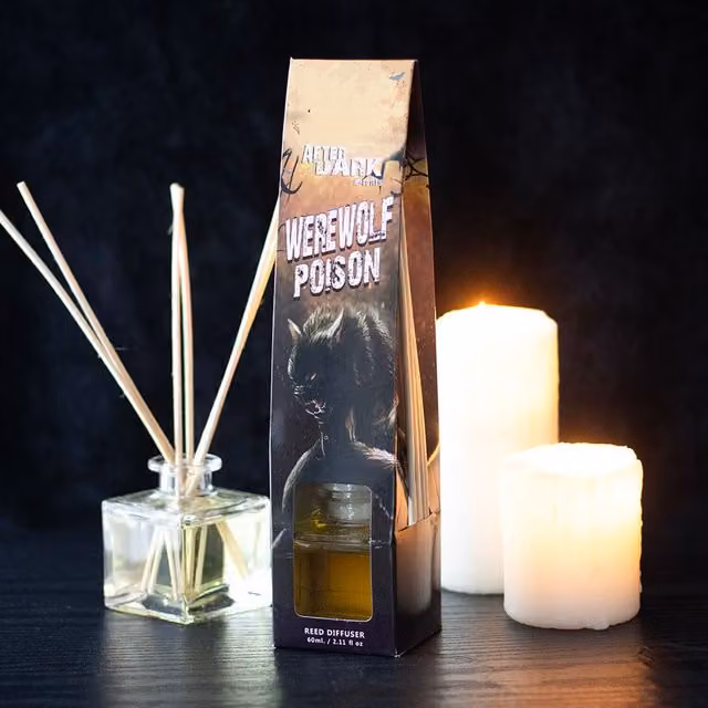 Kingsbury Gifts After Dark Vanilla Reed Diffuser with Glass Bottle and Wood Reeds