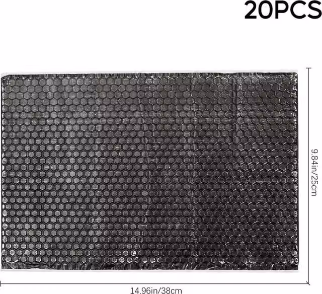 Livingandhome Noise Reduction Mat Set, Black