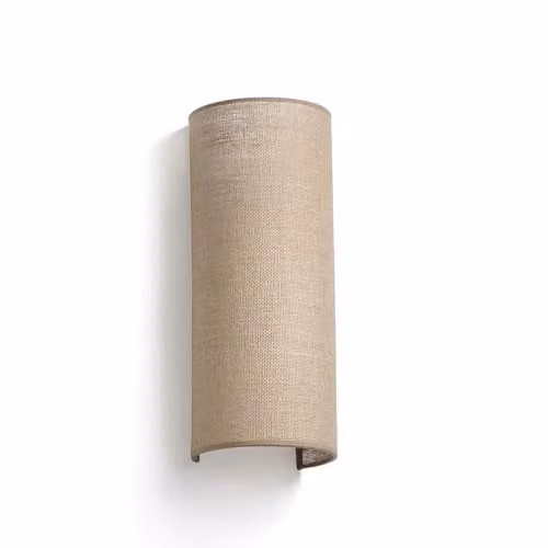 Netlighting Otton Round Jute Up Down Wall Lamp with 2 Lights in Beige