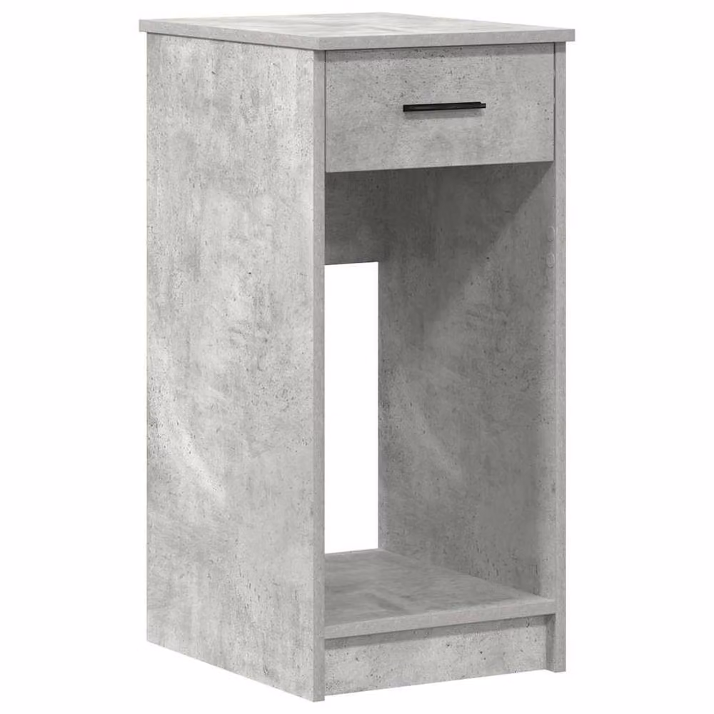 Berkfield Home Computer Tower Stand with Drawer in Concrete Grey, W/D/H: 35 x 45 x 77 cm – 2