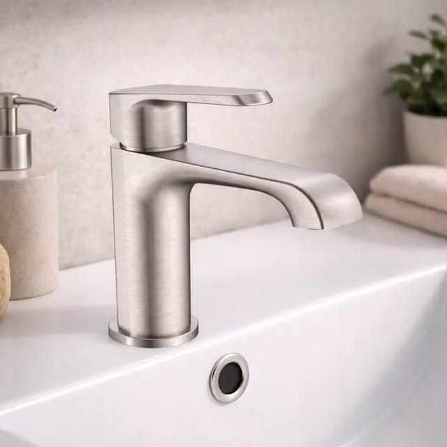 Bathroom Kingdom Montana Single Lever Chrome Basin Mixer Tap in Silver