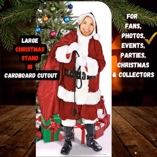 Star Cutouts Ltd SC173 Father Santa Claus Freestanding Christmas Decoration, Red, Height: 186 cm – 2
