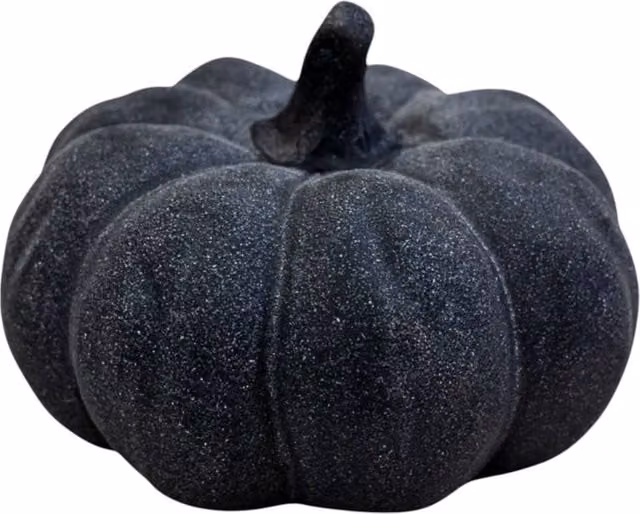 Four Candle Black Ceramic Pumpkin Tabletop Ornament