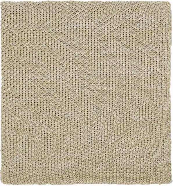 Murmur Flo Knitted Organic Cotton Throw in Mourne Green